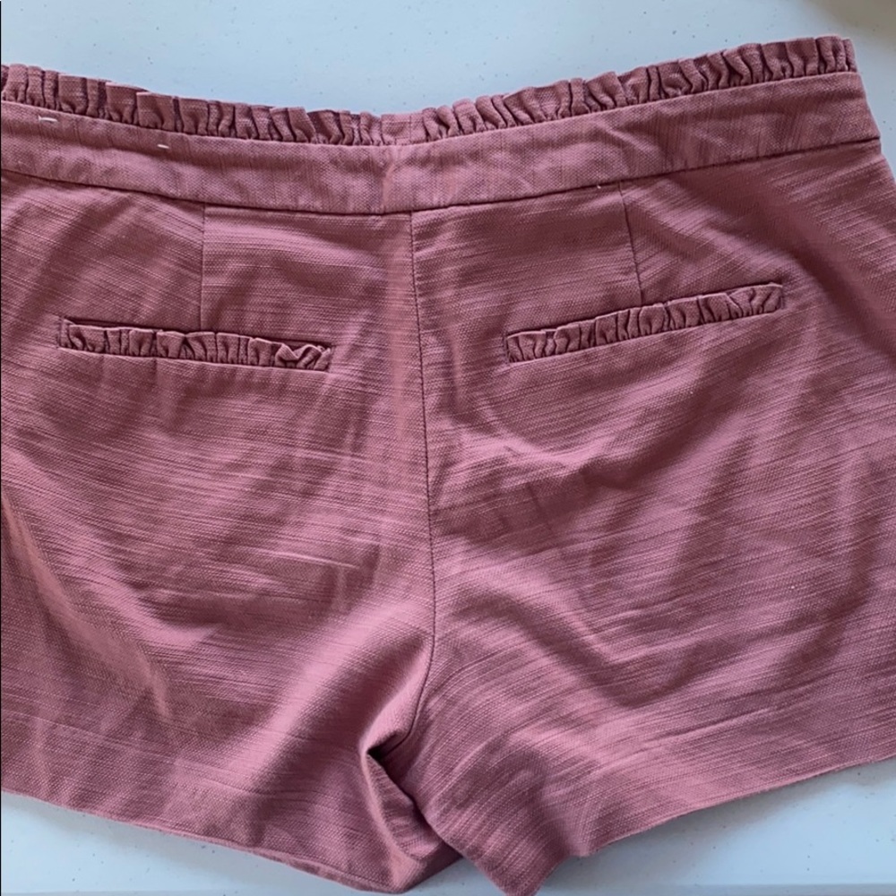 LOFT Pink Ruffle Shorts - Picture 3 of 4